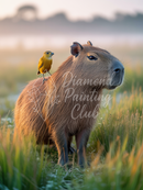 Broderie Diamant Capybara et l’Oiseau d'Or