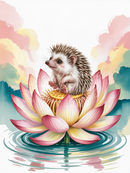 Broderie Diamant Hérisson sur Lotus