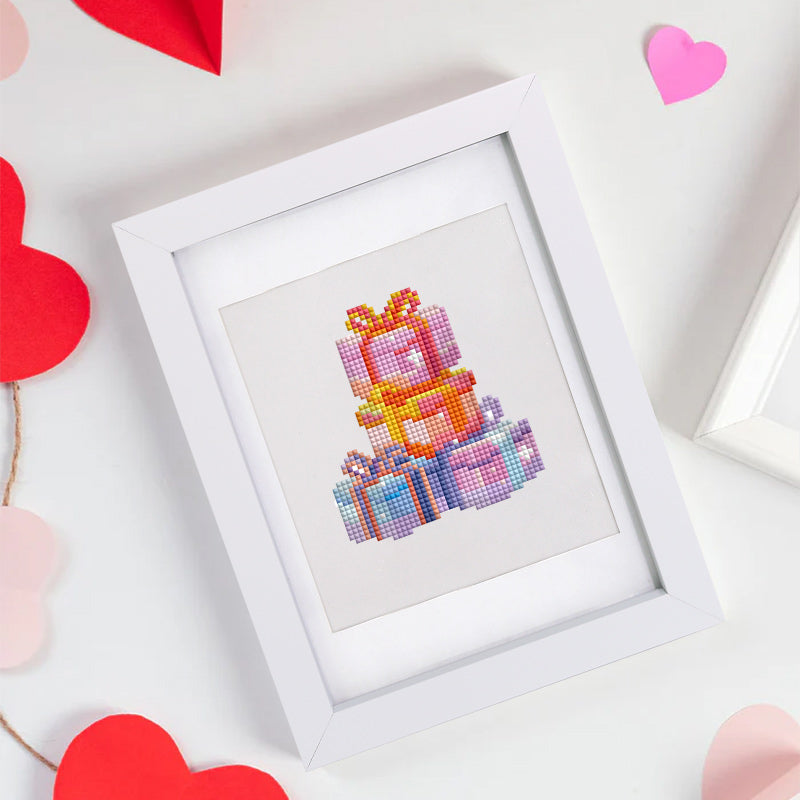 Mini Diamond Painting - Joyeux Anniversaire Scintillant (12 pièces)