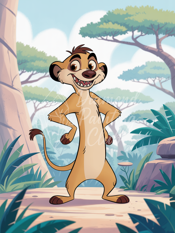 Broderie Diamant Timon de la Jungle