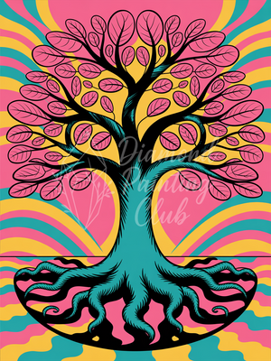 Broderie Diamant Arbre Ondoyant