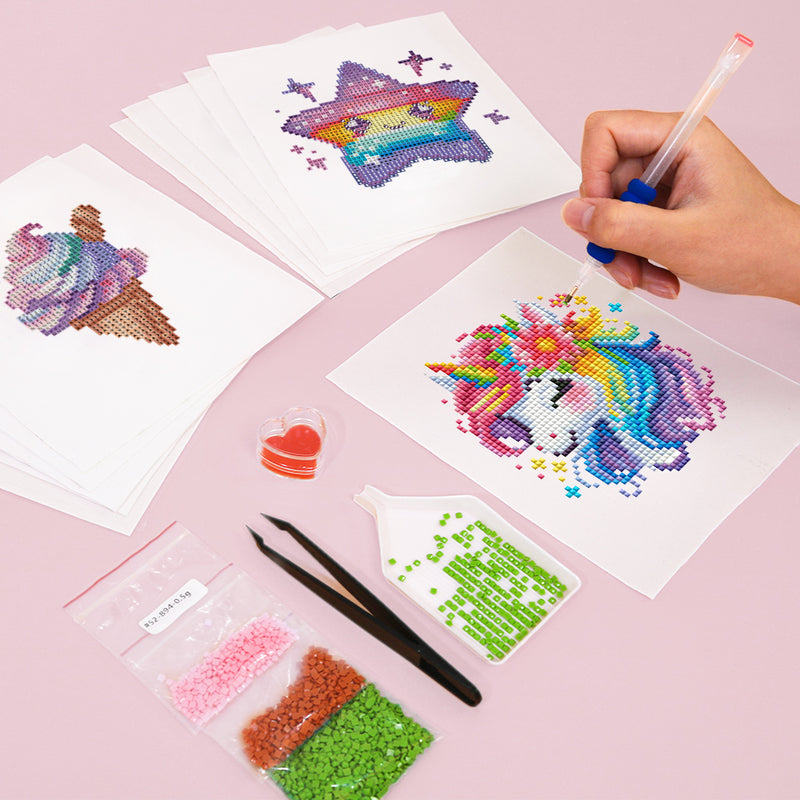 Mini Diamond Painting - Monde Féerique Scintillant (12 pièces)