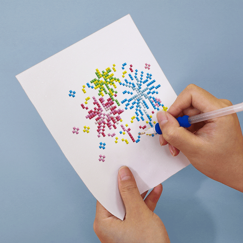 Mini Diamond Painting - Joyeux Anniversaire Scintillant (12 pièces)