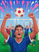 Broderie Diamant Joueur Triomphant