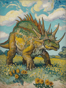Broderie Diamant Dinosaure de Van Gogh
