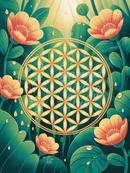 Broderie Diamant Fleur de Vie Jardin