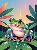 Broderie Diamant Grenouille des Tropiques