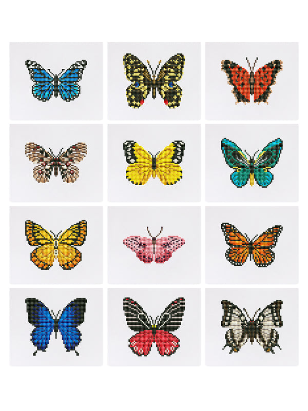 Mini Diamond Painting - Émerveillement Papillons (12pcs)