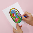 Mini Diamond Painting - Vitraux Floraux Étincelants (12 pièces)