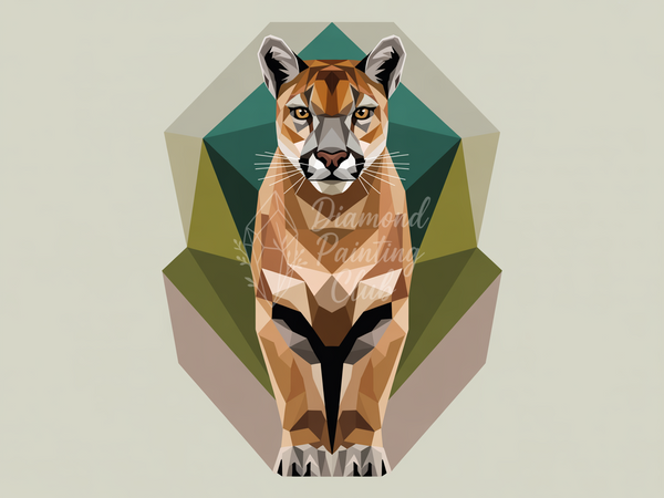 Broderie Diamant Puma en Blason Géométrique