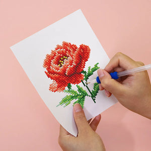 Mini Diamond Painting - Fleurs de Printemps (4 pièces)