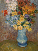 Broderie Diamant Fleurs dans un Vase Bleu