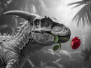 Broderie Diamant Dinosaure à la Rose