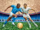 Broderie Diamant Duel de Footballeurs