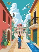 Broderie Diamant Escapade à la Cité Pokémon