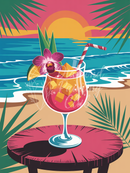 Broderie Diamant Cocktail Tropical