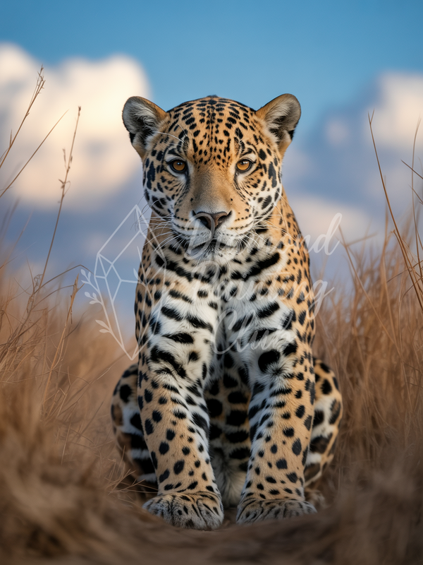 Broderie Diamant Portrait de Jaguar