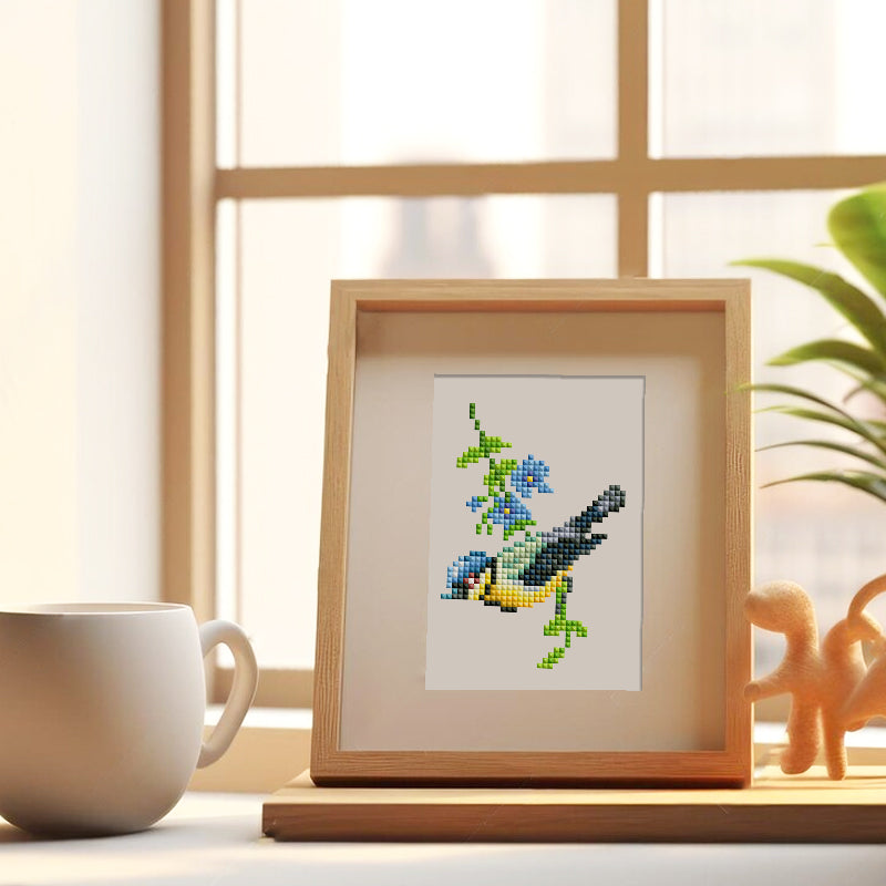 Mini Diamond Painting - Oiseaux Exotiques et Colorés (12 pièces)