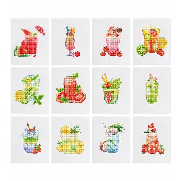 Mini Diamond Painting - Douceurs Fruitées d'Été (12 pièces)