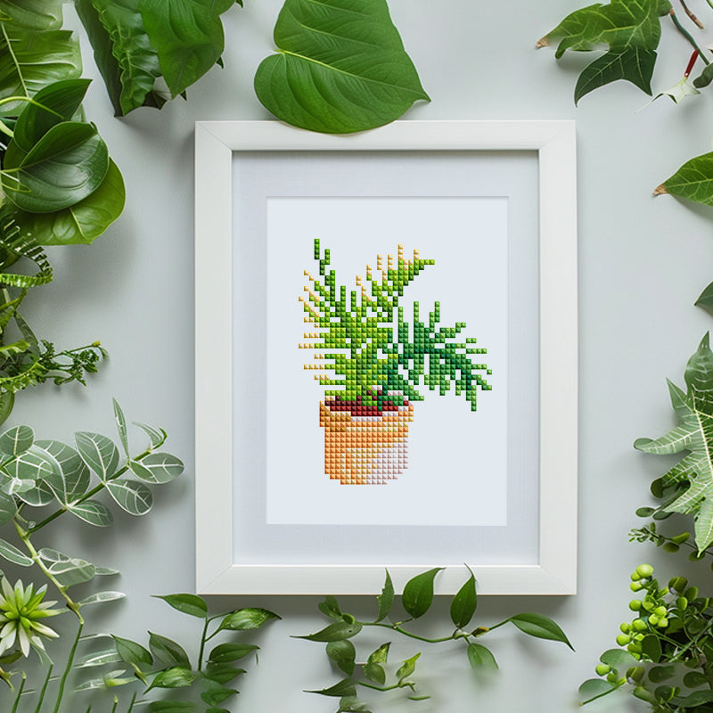 Mini Diamond Painting - Coin de Verdure Pixelisé (12 pièces)