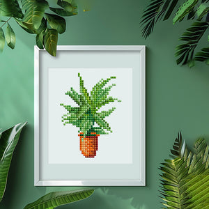Mini Diamond Painting - Coin de Verdure Pixelisé (12 pièces)