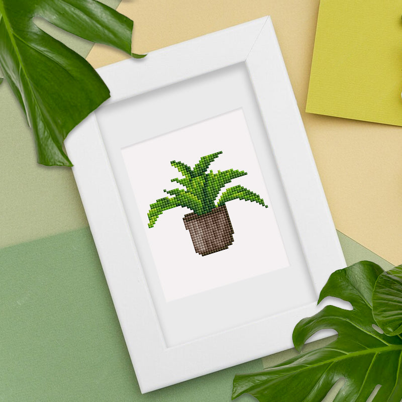 Mini Diamond Painting - Coin de Verdure Pixelisé (12 pièces)