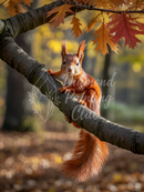 Broderie Diamant Écureuil sur la Branche