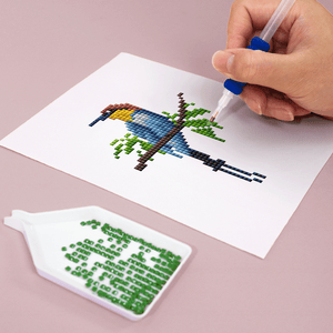 Mini Diamond Painting - Oiseaux Exotiques et Colorés (12 pièces)