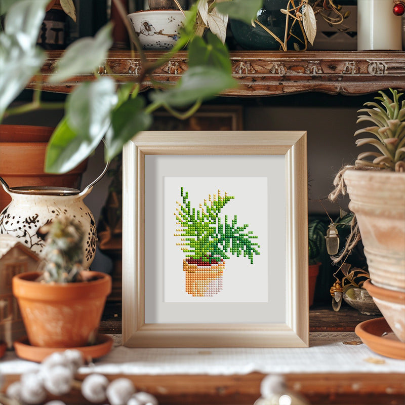 Mini Diamond Painting - Coin de Verdure Pixelisé (12 pièces)