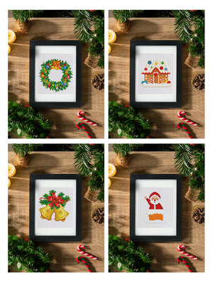 Mini Diamond Painting - Magie de Noël (12 pièces)