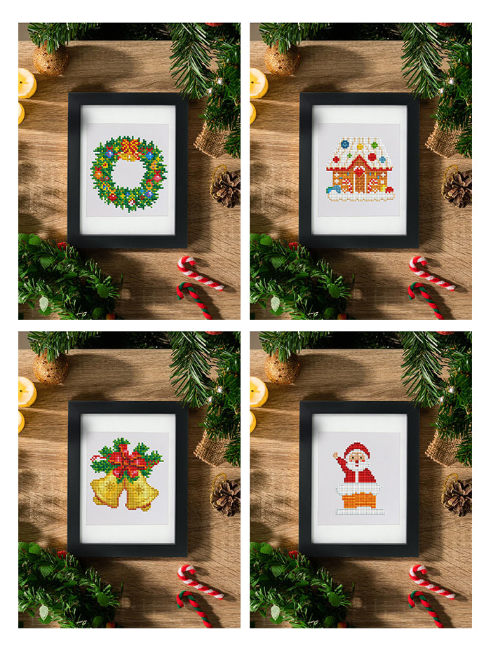 Mini Diamond Painting - Magie de Noël (12 pièces)