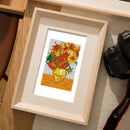 Mini Diamond Painting - Bouquet Orange & Coucher de Soleil (2 pièces)