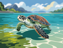 Broderie Diamant Tortue Côte Tranquille
