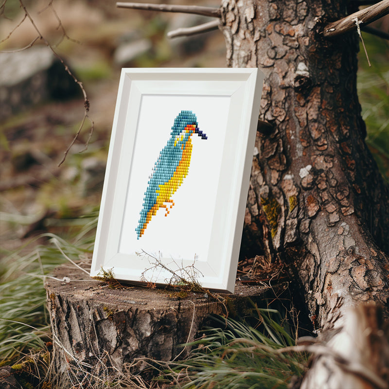 Mini Diamond Painting - Oiseaux Exotiques et Colorés (12 pièces)