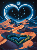 Broderie Diamant Lac Cœur