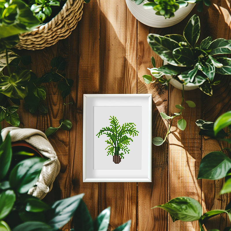 Mini Diamond Painting - Coin de Verdure Pixelisé (12 pièces)