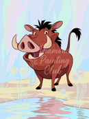 Broderie Diamant Le Joyeux Pumbaa