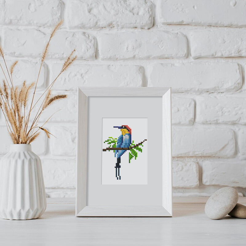 Mini Diamond Painting - Oiseaux Exotiques et Colorés (12 pièces)