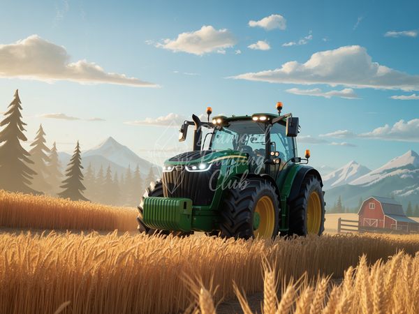 Broderie Diamant Tracteur Puissant