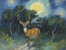 Broderie Diamant Cerf Artistique