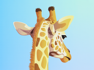 Broderie Diamant Tête de Girafe