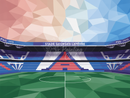 Broderie Diamant Stade de Foot Géométrique