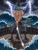 Broderie Diamant Zoro dans la Tempête