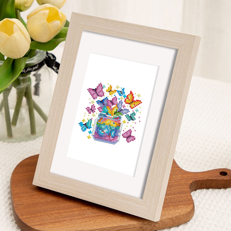 Mini Diamond Painting - Fée des Papillons & Sirène Arc-en-Ciel (2 pièces)