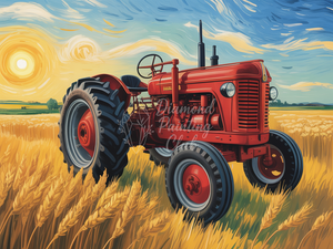 Broderie Diamant Tracteur Van Gogh