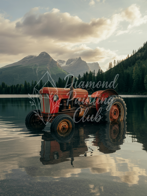 Broderie Diamant Tracteur Submergé