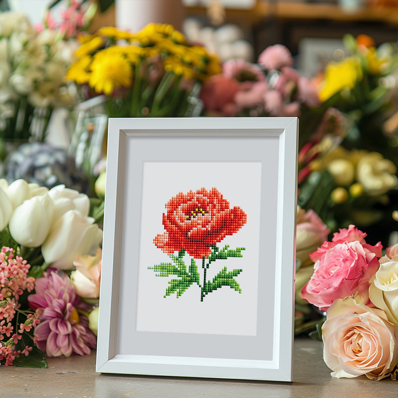 Mini Diamond Painting - Éclat Floral Varié (12 pièces)