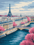 Broderie Diamant Paris Cerisiers en Fleurs