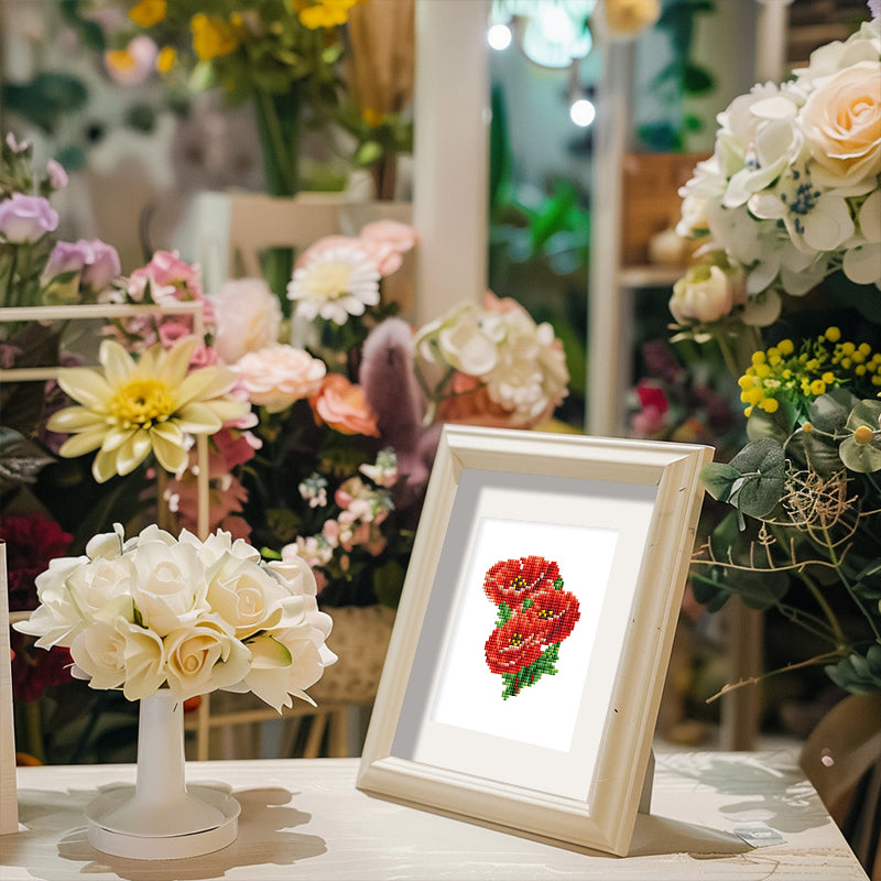 Mini Diamond Painting - Éclat Floral Varié (12 pièces)