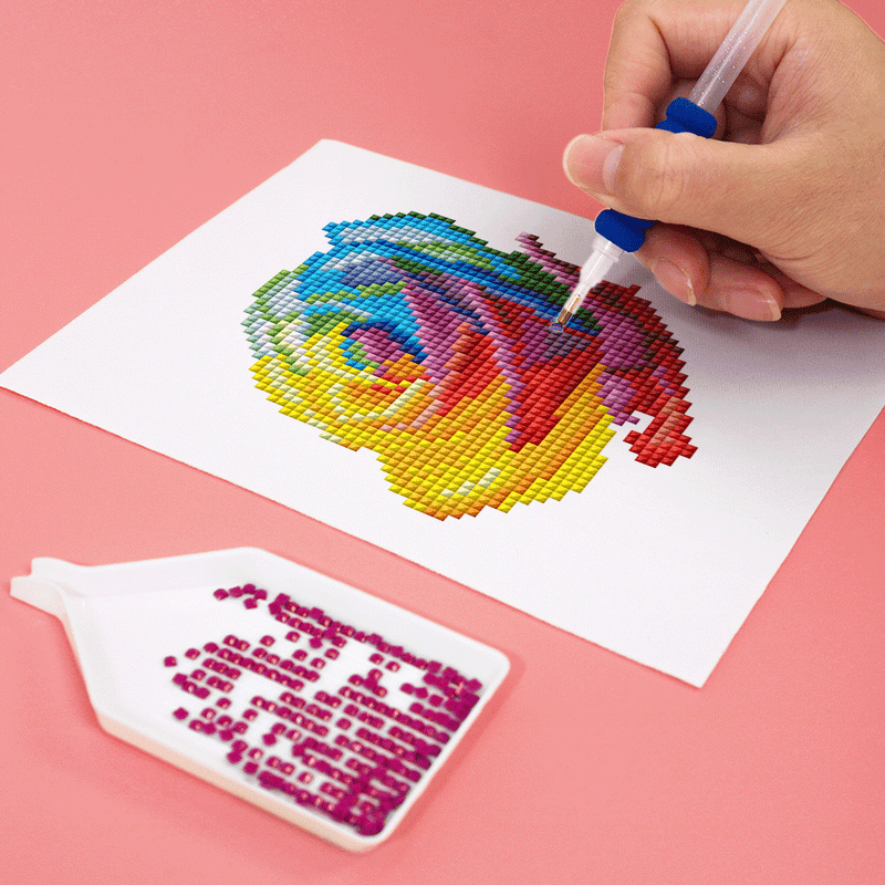 Mini Diamond Painting - Éclat Floral Varié (12 pièces)